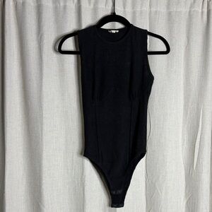 POL Black Sleeveless Women's Bodysuit